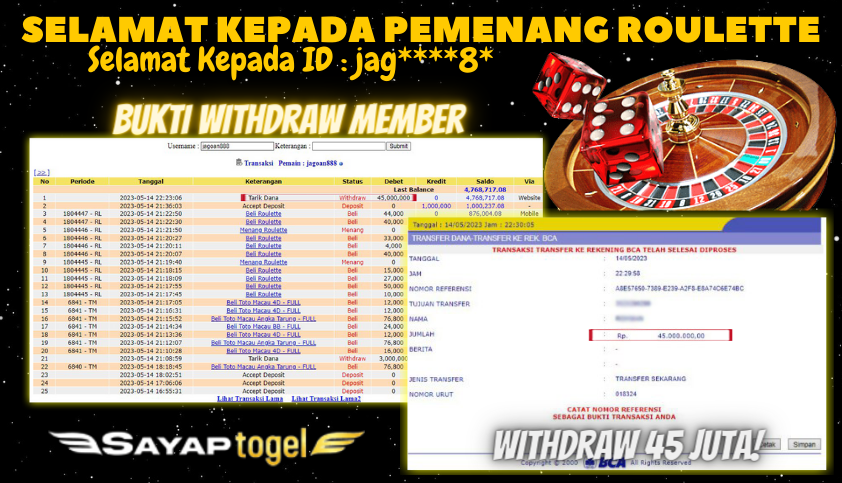 Bukti JP Casino Sayaptogel - Judi Roulette Online