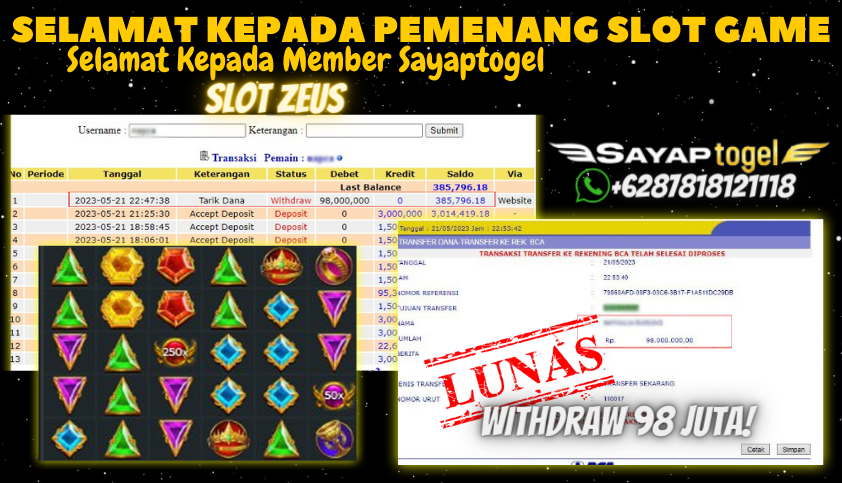 Bukti JP Slot Pragmatic Play Sayaptogel - Gates of Olympus