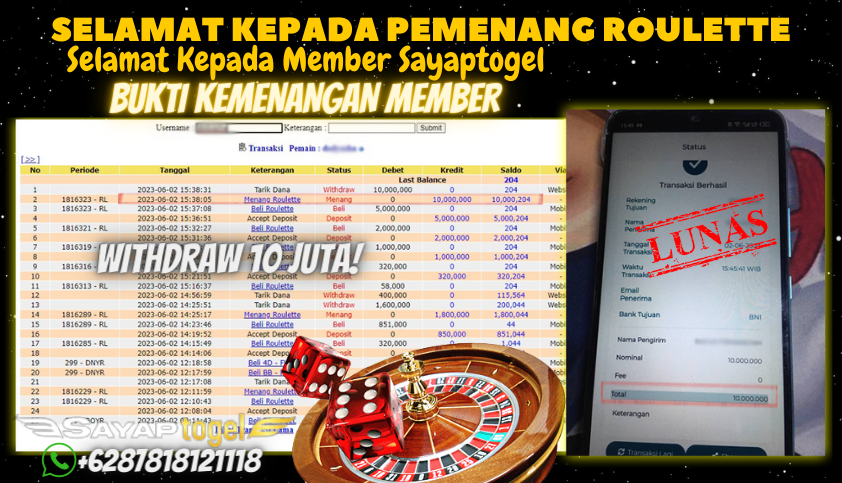 Bukti JP Casino Sayaptogel - Judi Roulette Online