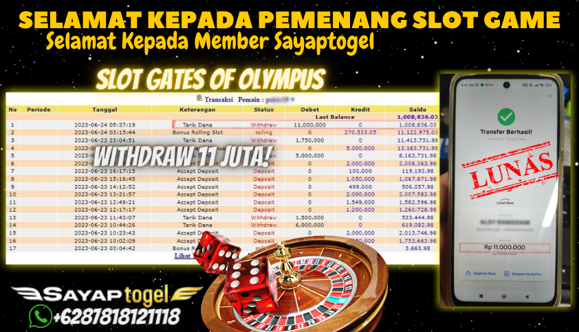 Bukti JP Slot Pragmatic Play Sayaptogel - Gates of Olympus