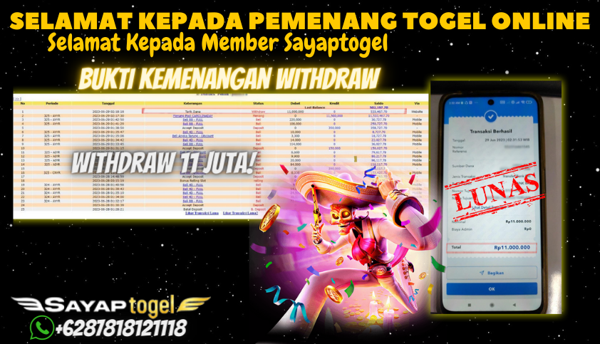 Bukti JP Togel Online Sayaptogel - Togel Carolinaday