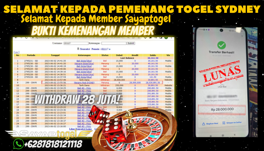 Bukti JP Togel Online Sayaptogel - Togel Sydney