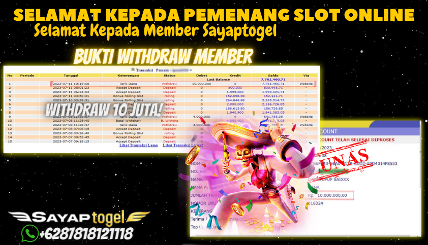 Bukti JP Slot Pragmatic Play Sayaptogel - Starlight Princess