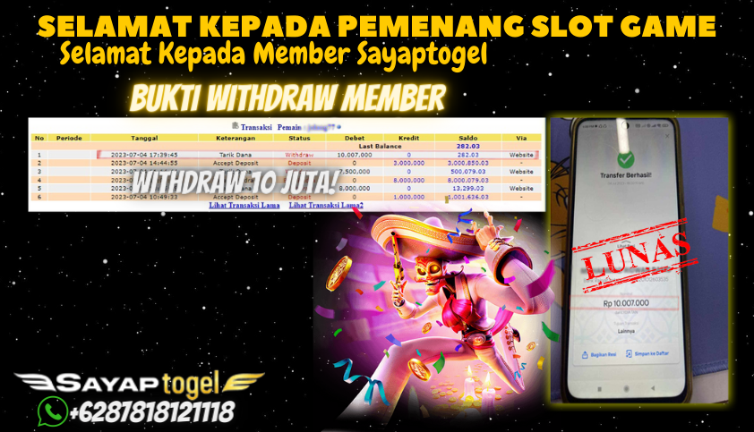 Bukti JP Slot Pragmatic Play Sayaptogel - Starlight Princess