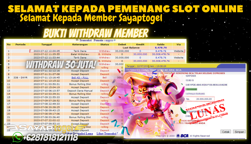 Bukti JP Slot Pragmatic Play Sayaptogel - Sweet Bonanza