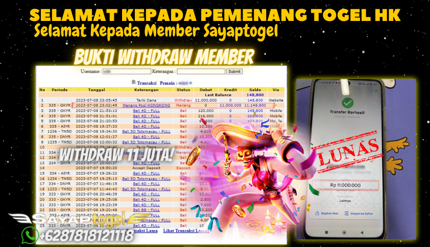 Bukti JP Togel Online Sayaptogel - Togel Hongkong