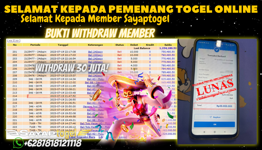 Bukti JP Togel Online Sayaptogel - Togel Taiwan