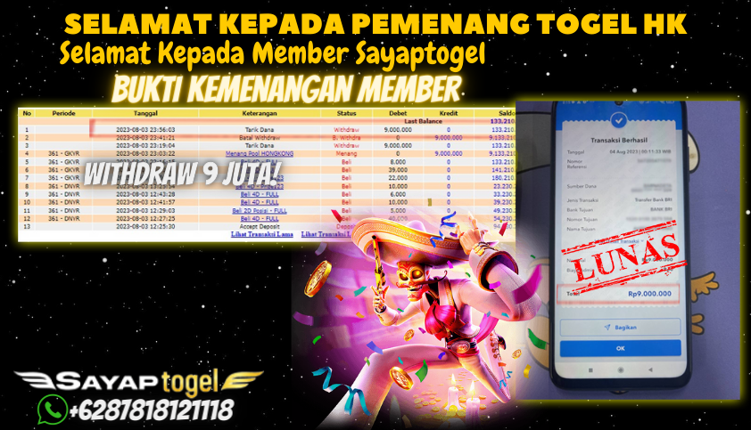 Bukti JP Togel Online Sayaptogel - Togel Hongkong