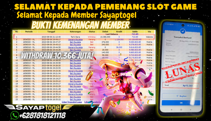 Bukti JP Casino Sayaptogel - Judi Roulette Online