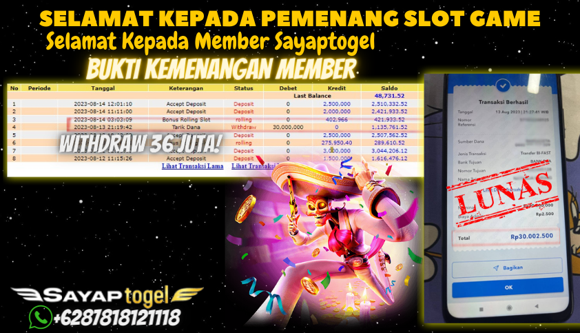 Bukti JP Slot Pragmatic Play Sayaptogel - Sweet Bonanza