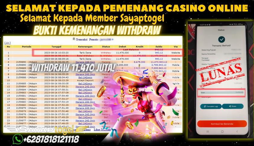 Bukti JP Live Casino - 24D Spin