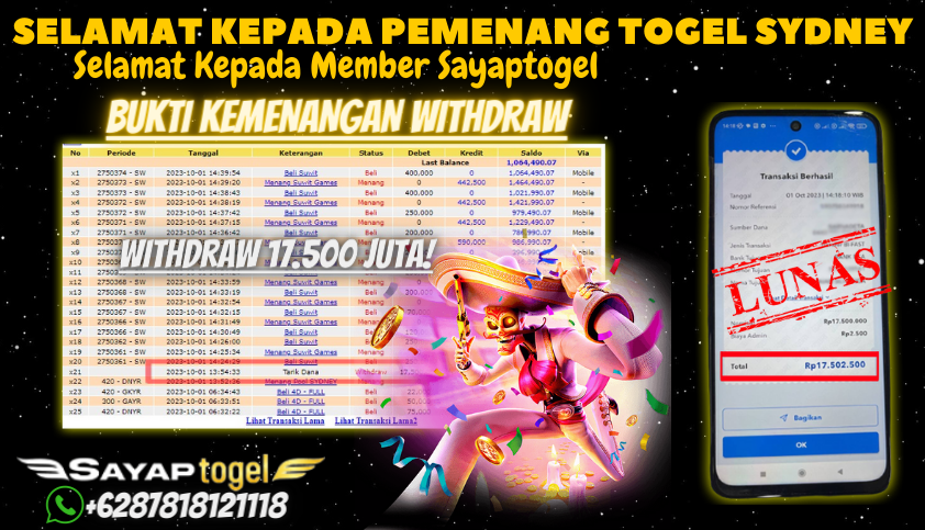 Bukti JP Togel Online - Togel Sydney